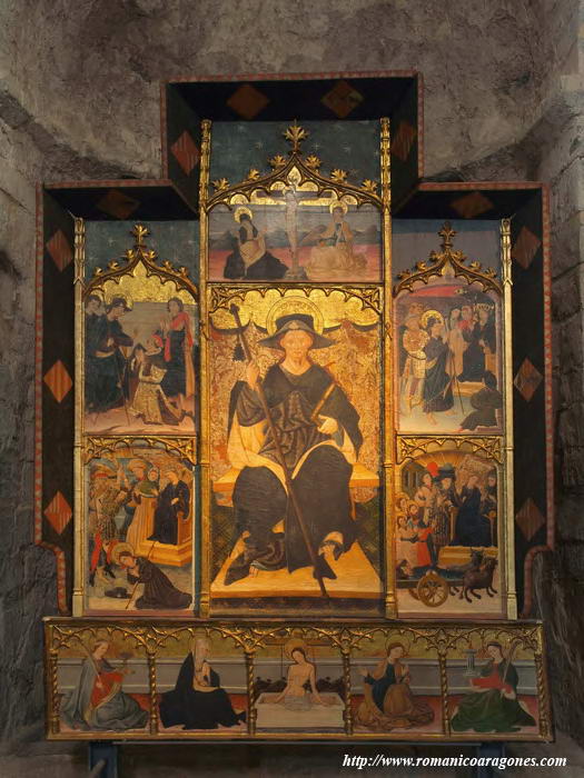 DETALLE DEL RETABLO DE SANTIAGO, DE BLASCO DE GRAÑÉN